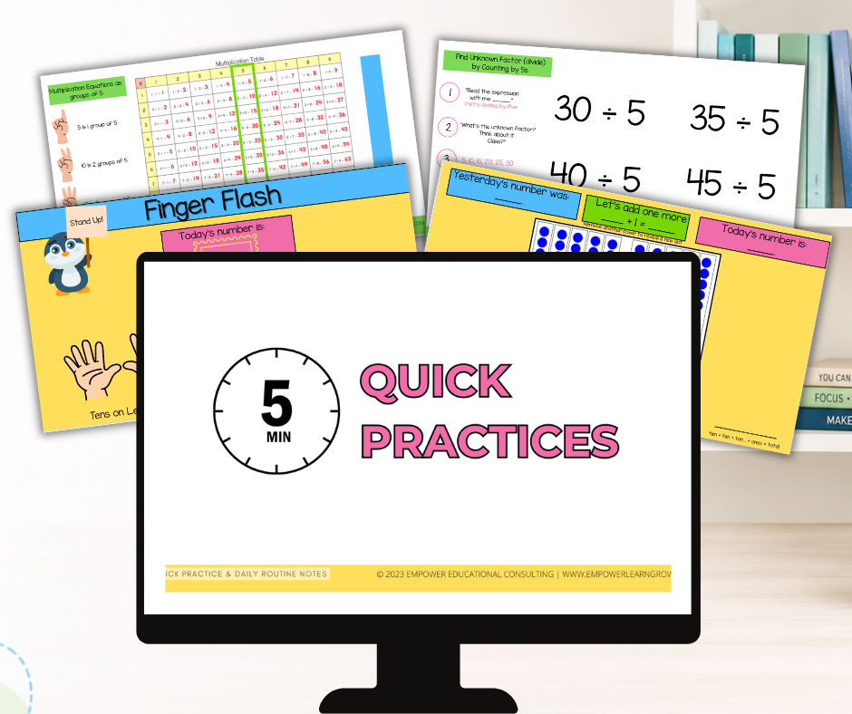 Math Expressions Quick Practice and Daily Routine Slides